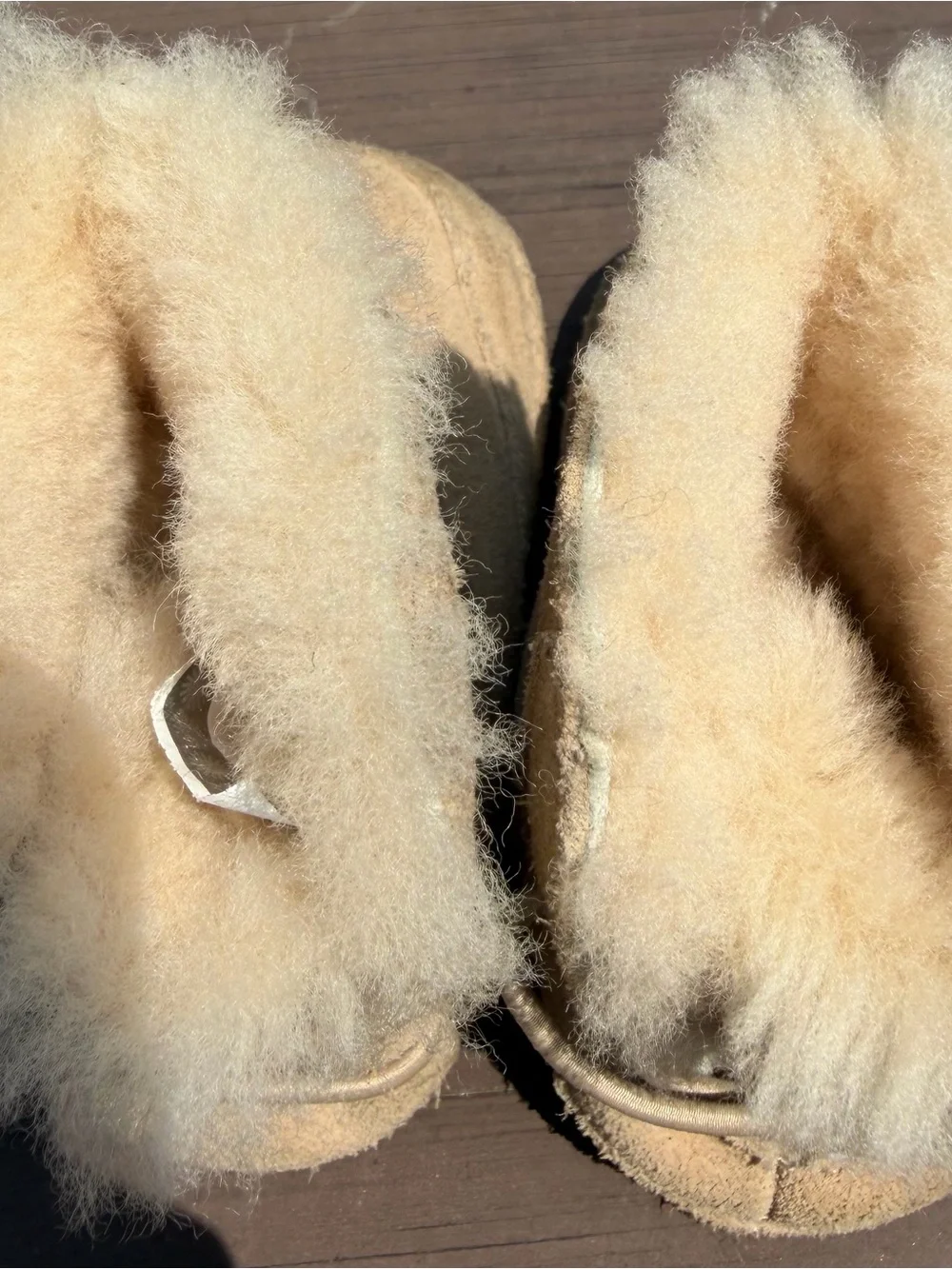 UGG Boo Infant Suede Shearling Boots Chestnut Style 5206 Size M